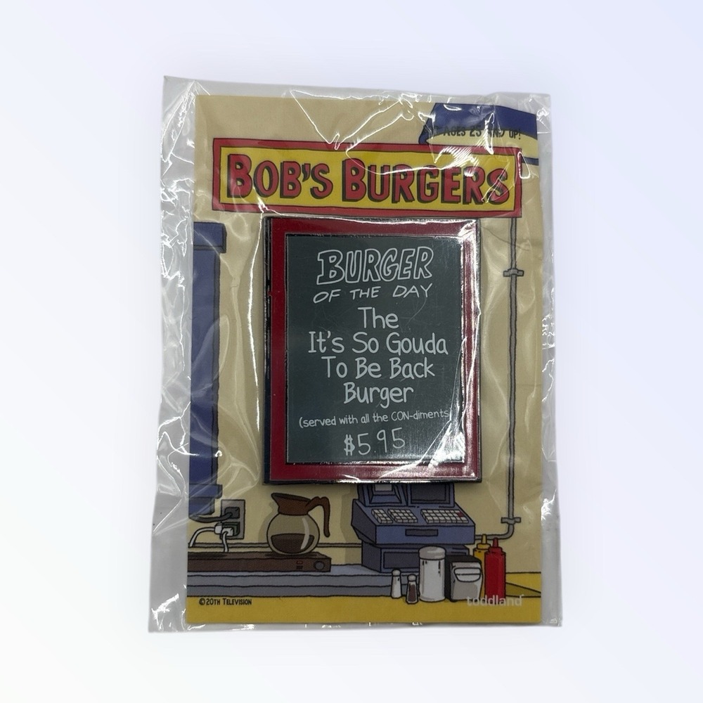 New Toddland Bobs Burgers Comic Con 50th Exclusive Enamel Pin SDCC Menu Day Lime